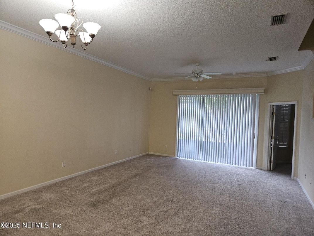 Chandelier, Empty room, Interior