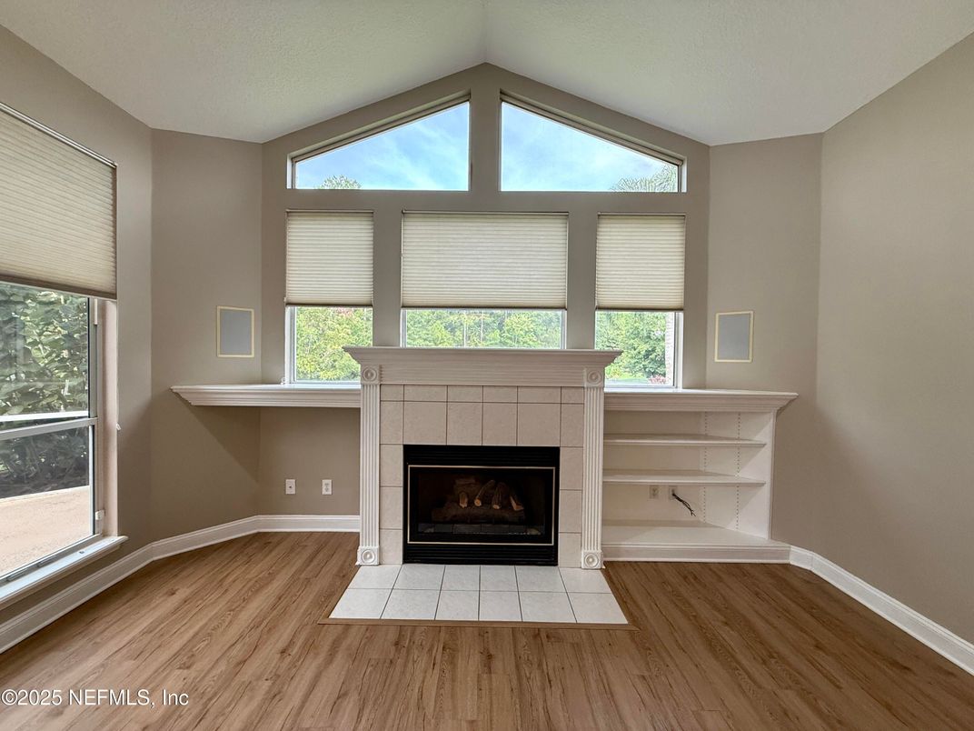 Fireplace, Interior, Wood Texture Flooring