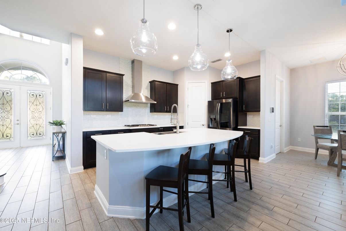 Interior, Kitchen, Pendant Lights, Recessed Lighting, Stainless Steel Appliances