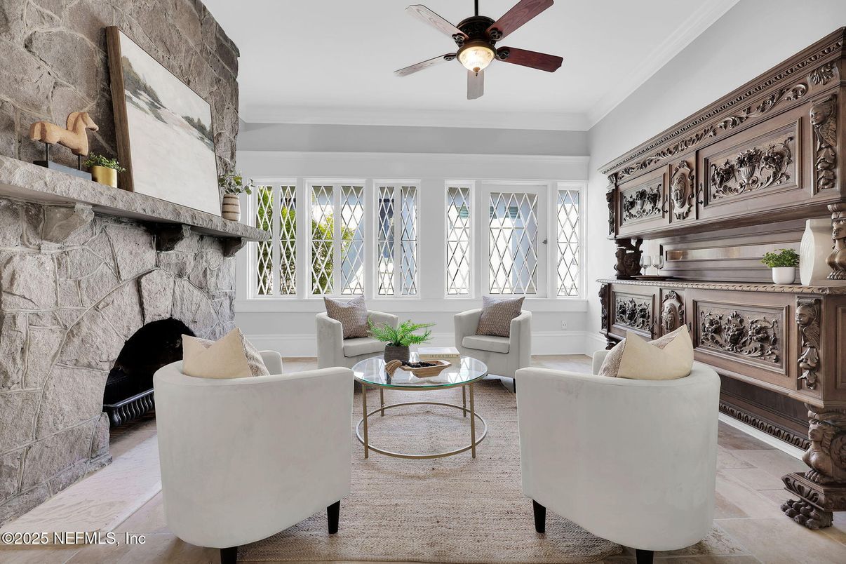 Fireplace, Interior, Living room, Stone Walls