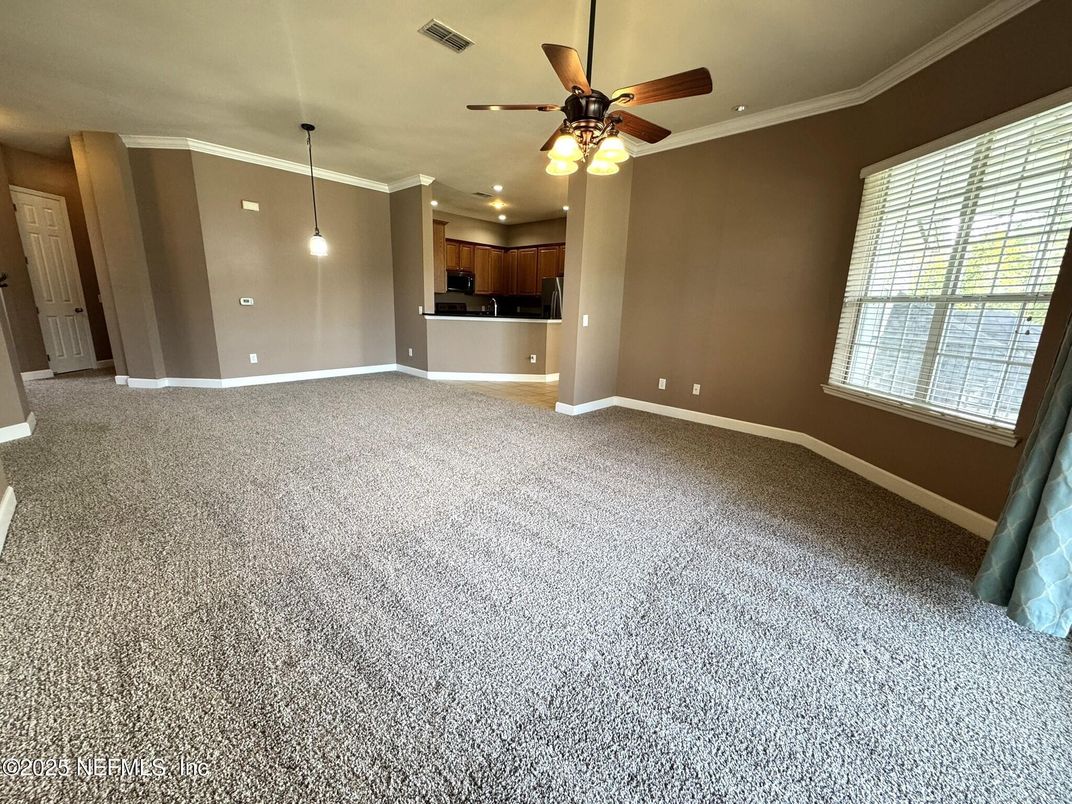 Empty room, Interior, Kitchen, Pendant Lights, Recessed Lighting