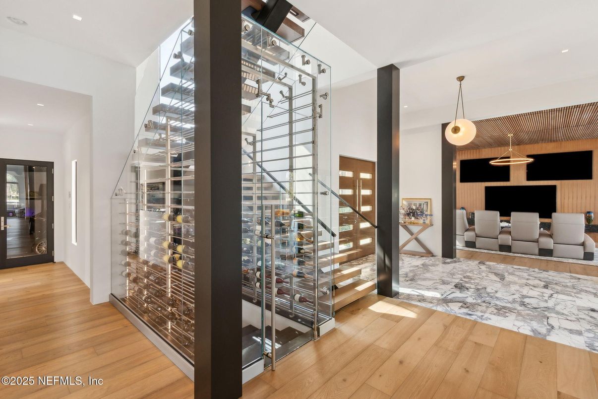 Interior, Pendant Lights, Recessed Lighting, Wood Texture Flooring