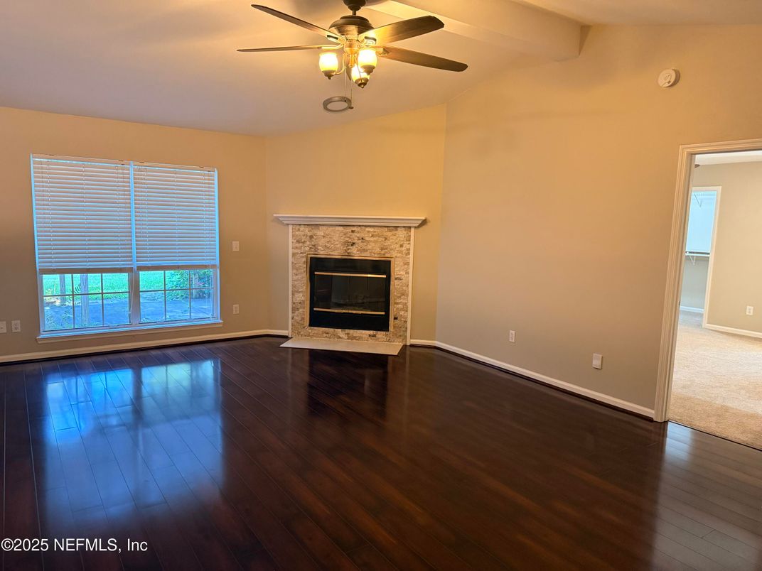 Empty room, Fireplace, Interior, Wood Texture Flooring
