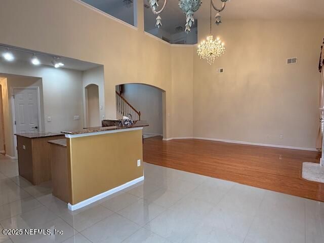 Chandelier, Interior, Wood Texture Flooring
