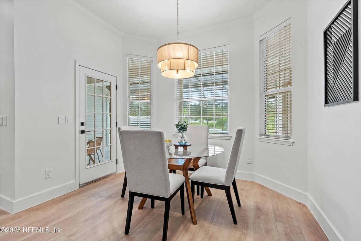 Chandelier, Dining room, Interior, Pendant Lights, Wood Texture Flooring