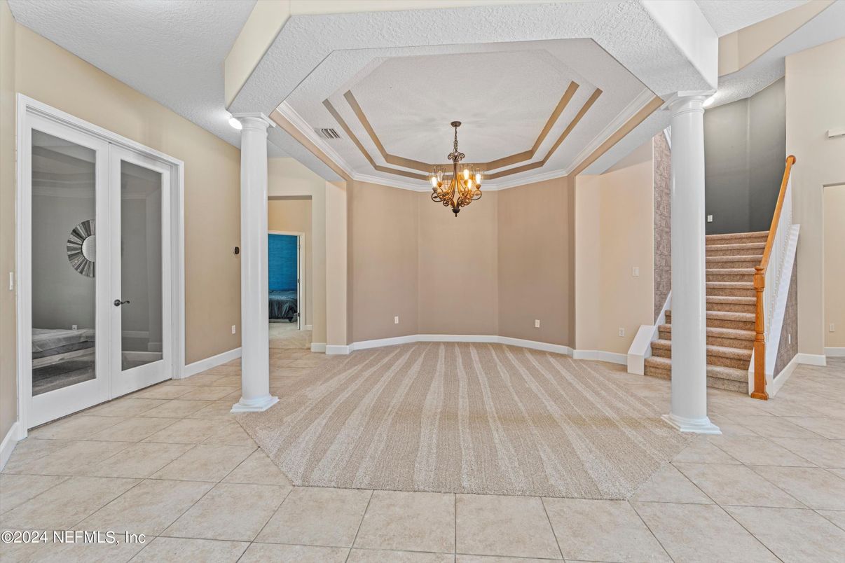 Chandelier, Empty room, Interior