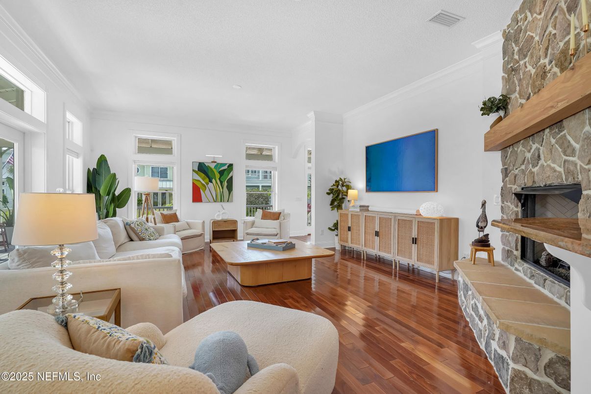 Fireplace, Interior, Living room, Wood Texture Flooring