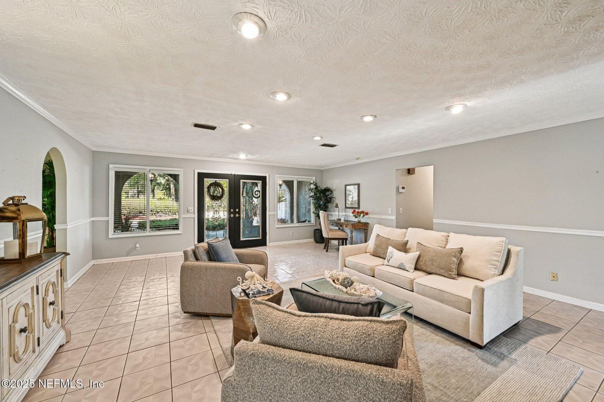 Interior, Living room, Recessed Lighting