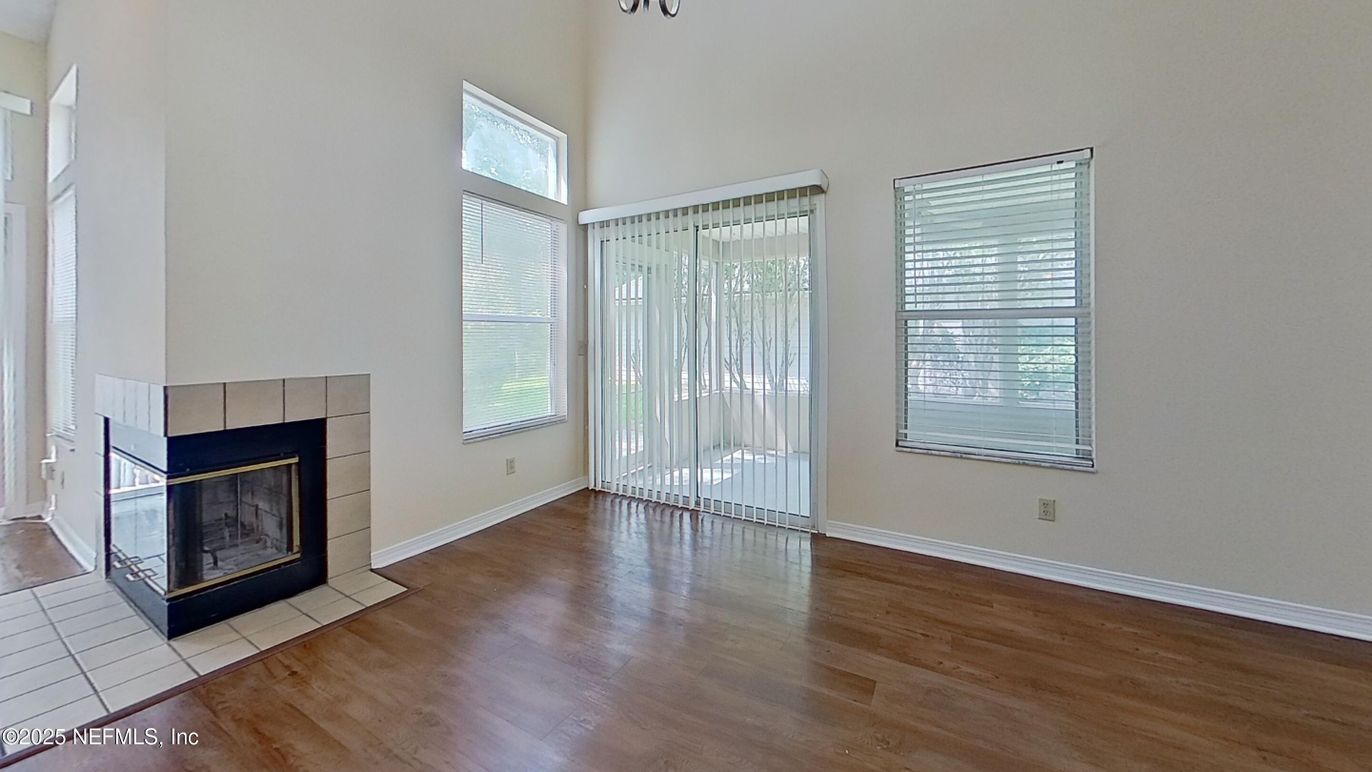 Empty room, Fireplace, Interior, Wood Texture Flooring