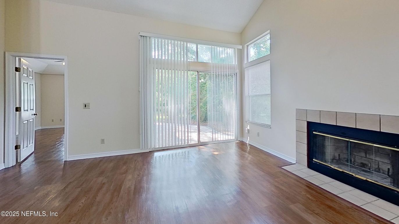 Empty room, Fireplace, Interior, Wood Texture Flooring
