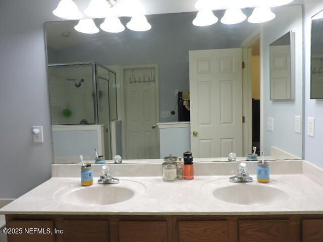 Bathroom, Dual Sink Vanities, Glass Shower, Interior