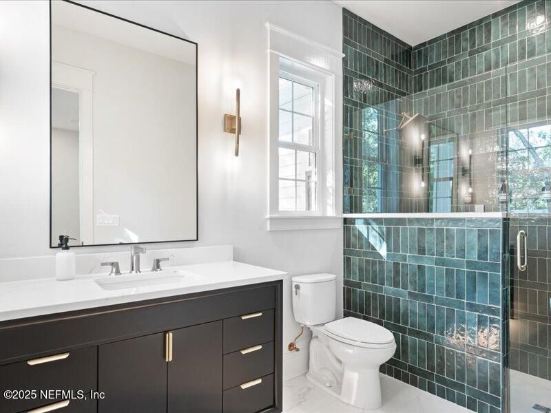 Bathroom, Glass Shower, Interior, Marble