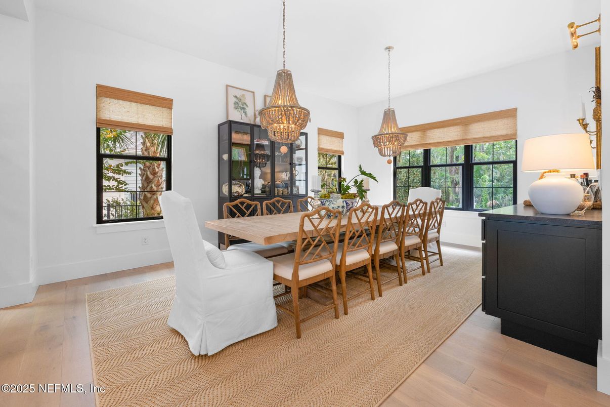 Chandelier, Dining room, Interior, Pendant Lights, Wood Texture Flooring