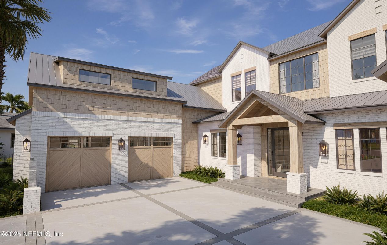 Attached, Exterior, Facade, Farmhouse