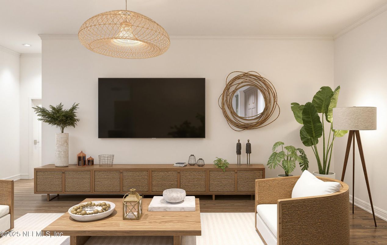 Interior, Recessed Lighting, Wood Texture Flooring