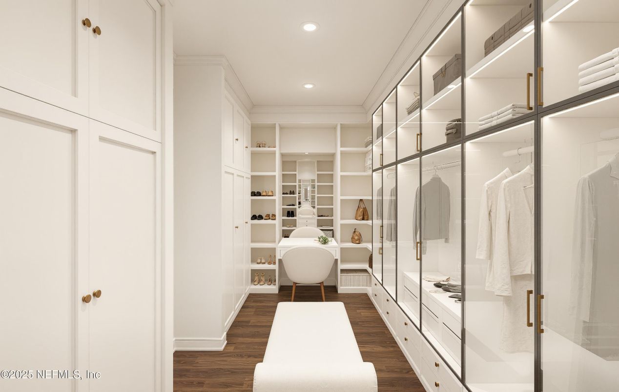 Interior, Recessed Lighting, Walk-in Closets, Wood Texture Flooring