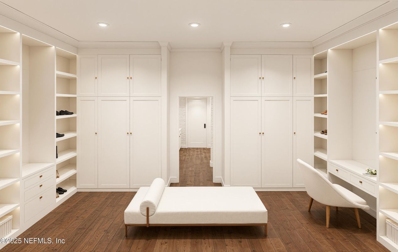 Interior, Recessed Lighting, Walk-in Closets, Wood Texture Flooring
