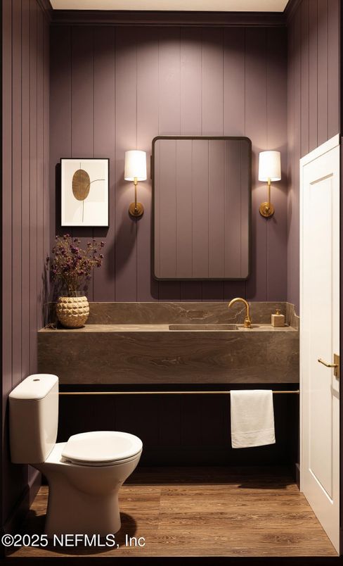 Bathroom, Interior, Wood Texture Flooring