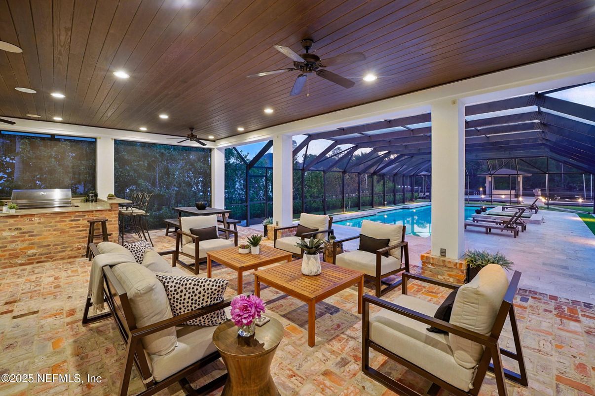 Glass Ceilings, Interior, Living room, Pool, Recessed Lighting, Sun Room