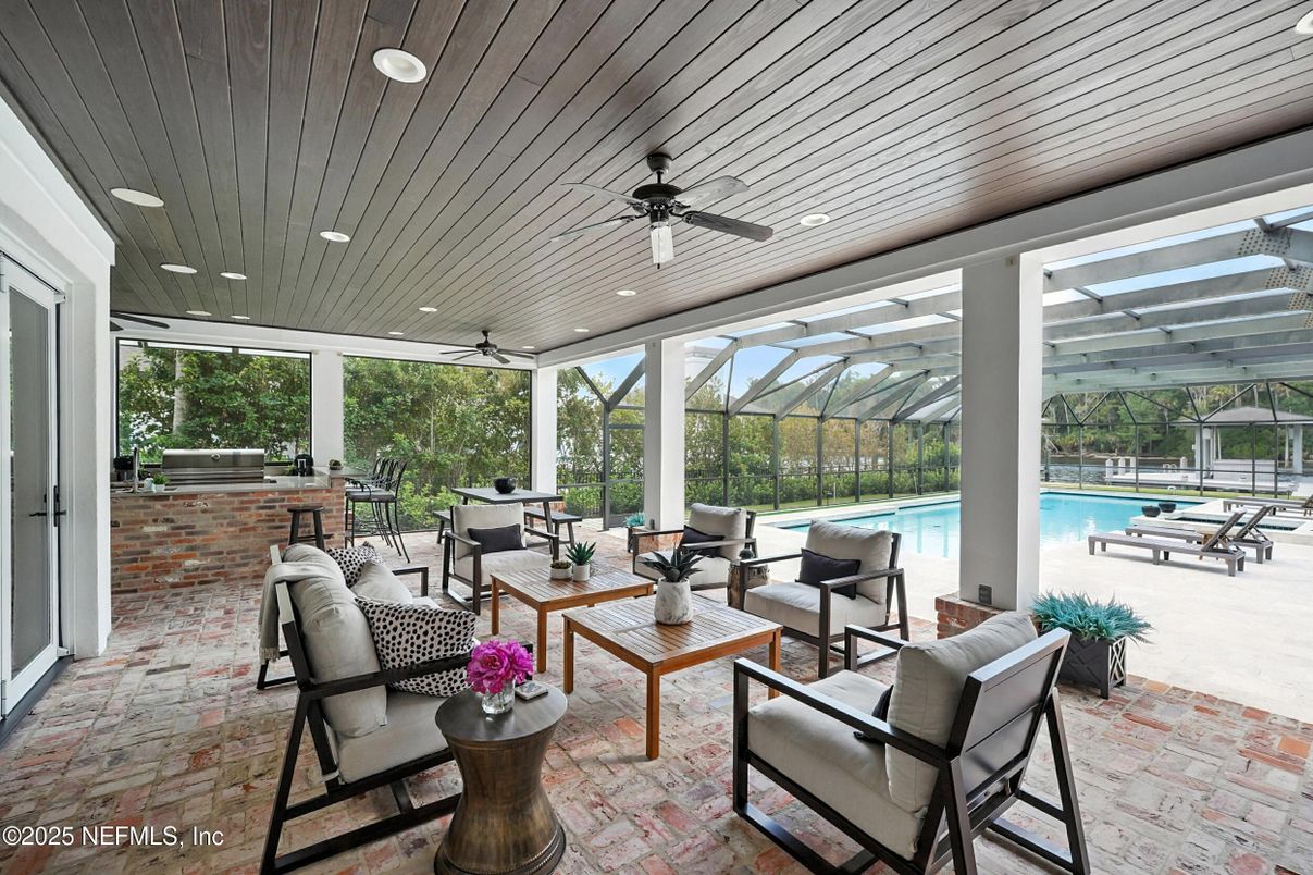 Glass Ceilings, Interior, Living room, Pool, Recessed Lighting, Sun Room