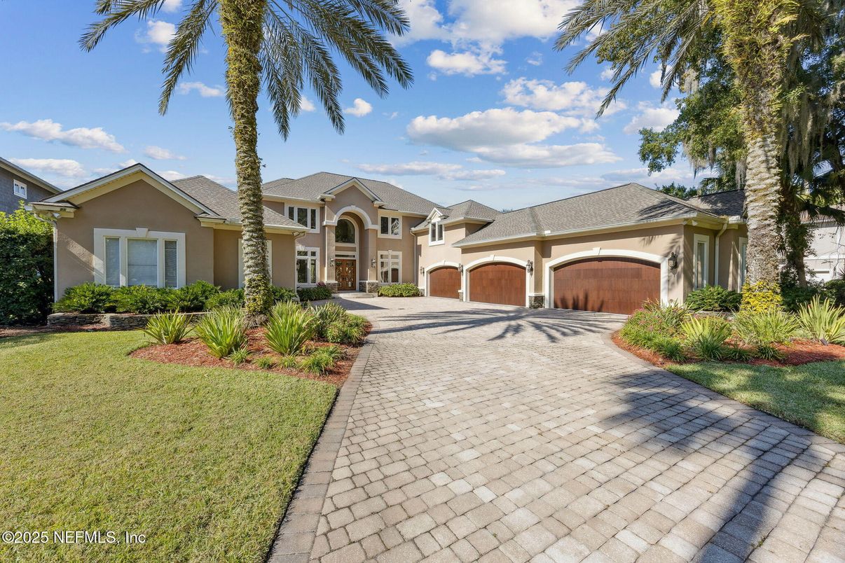 Attached, Backyard, Exterior, Facade, Mediterranean