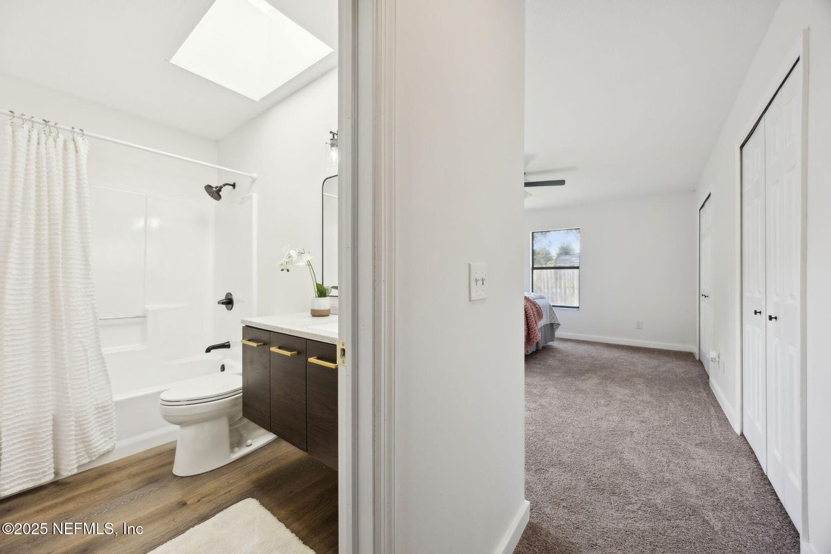Bathroom, Interior, Wood Texture Flooring