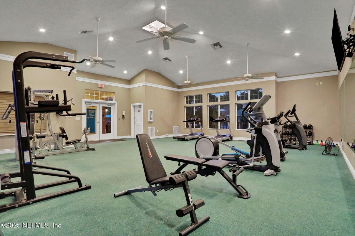 Fitness Equipment, Interior, Recessed Lighting