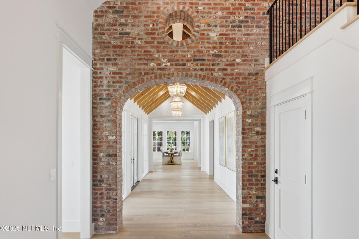 Interior, Stone Walls, Wood Texture Flooring