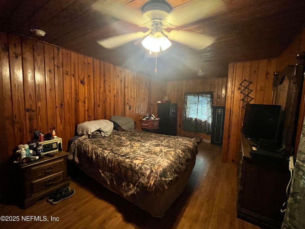 Bedroom, Interior, Wood Texture Flooring, Wooden Walls