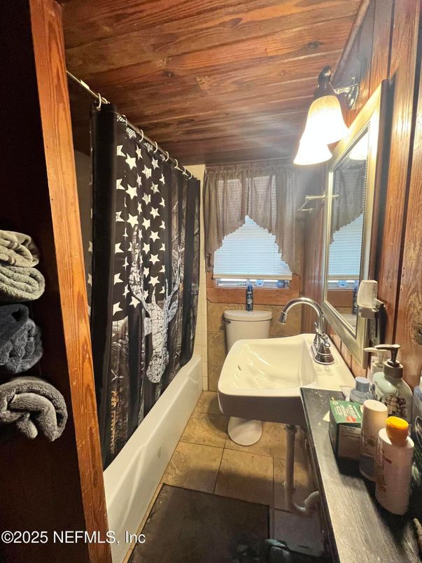 Bathroom, Interior, Wooden Ceilings