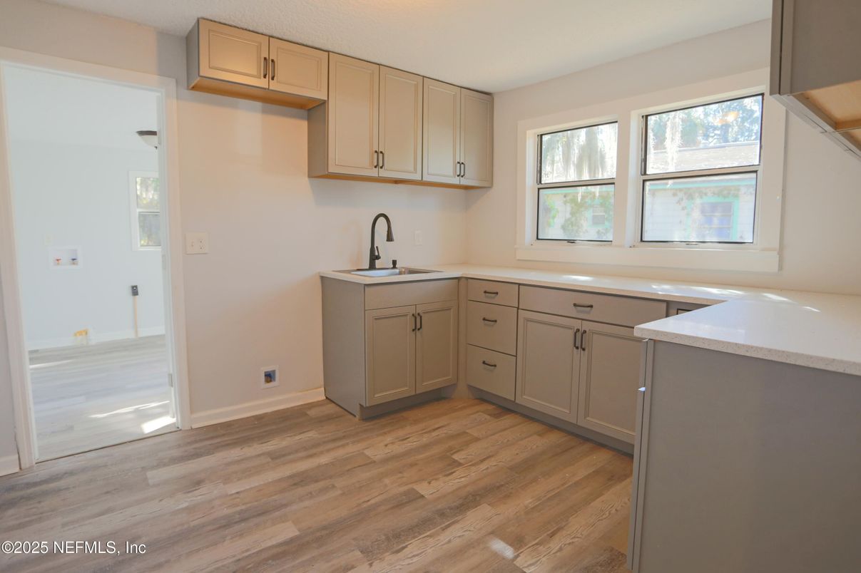 Interior, Kitchen, Wood Texture Flooring