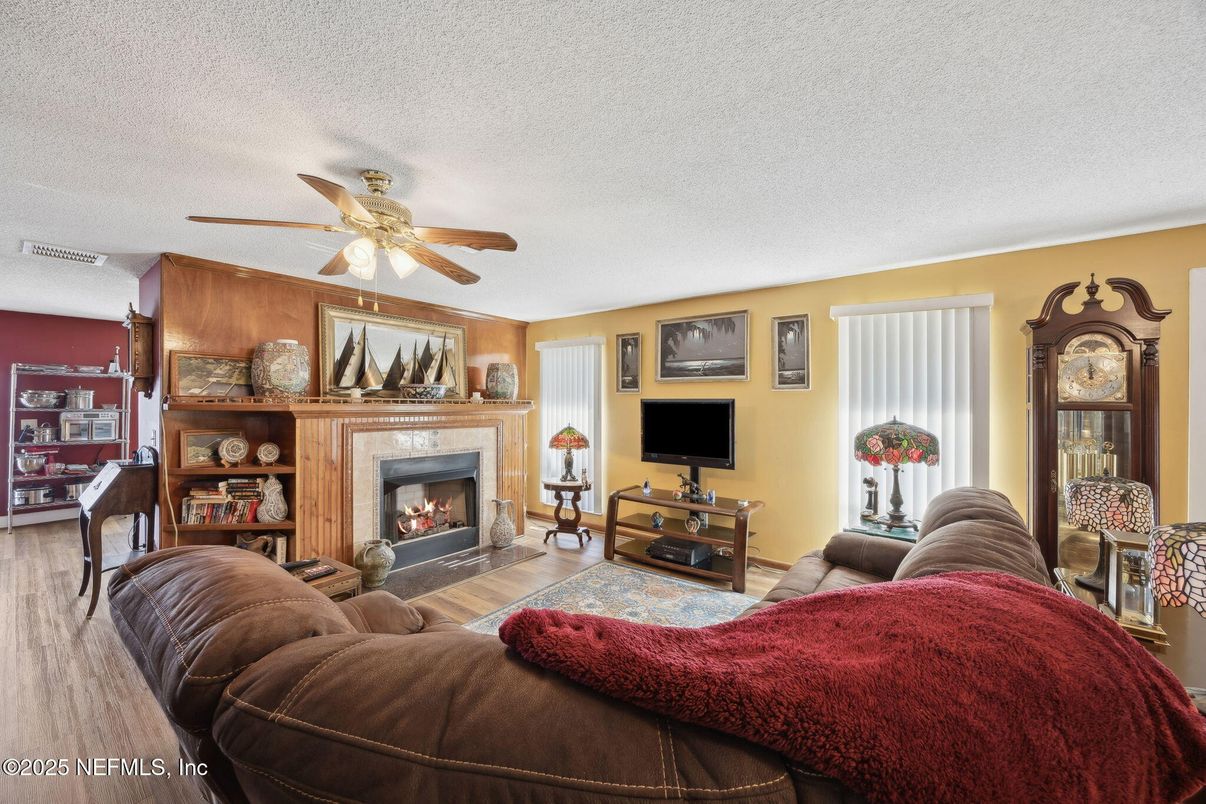 Fireplace, Interior, Living room, Wood Texture Flooring