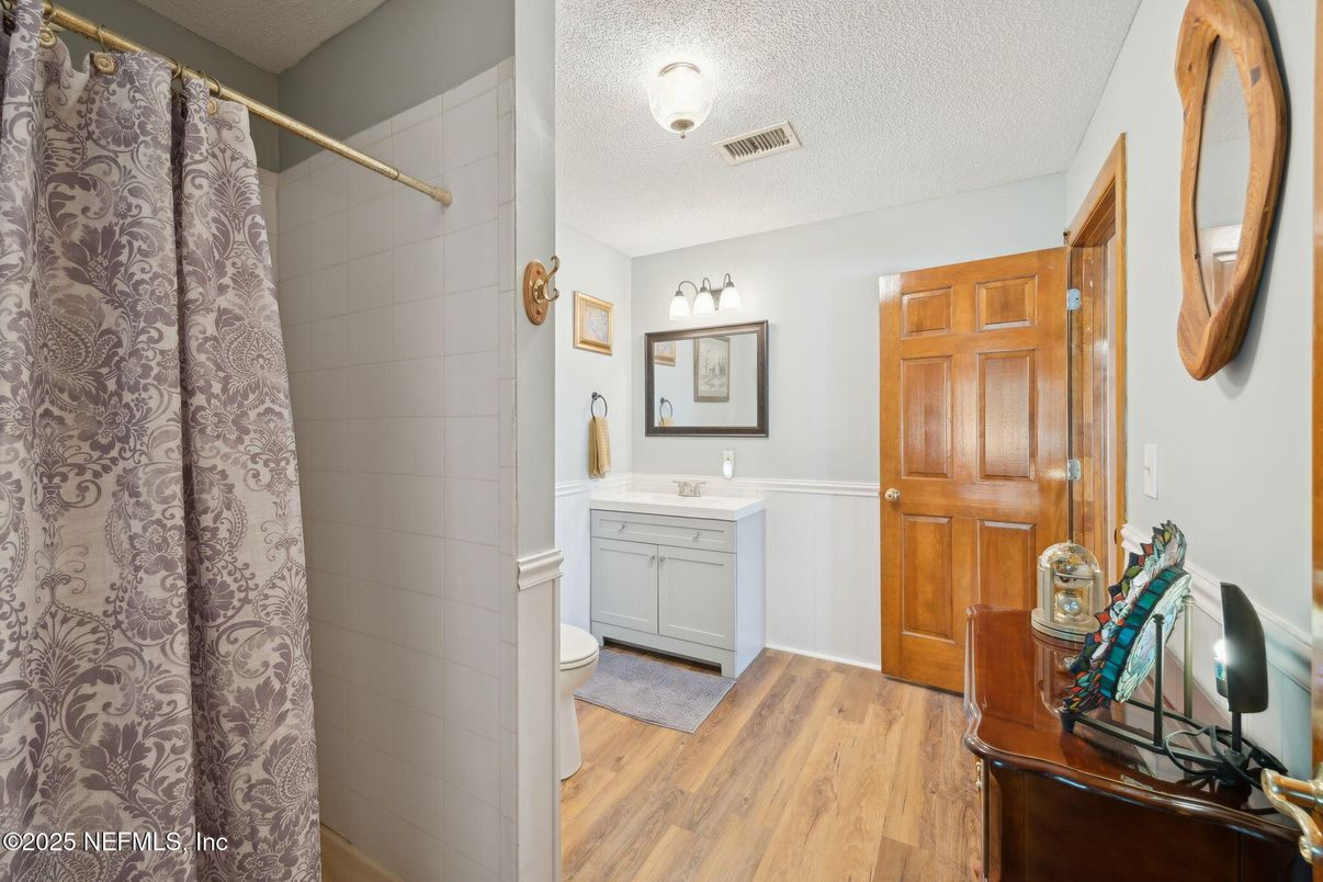 Bathroom, Interior, Wood Texture Flooring