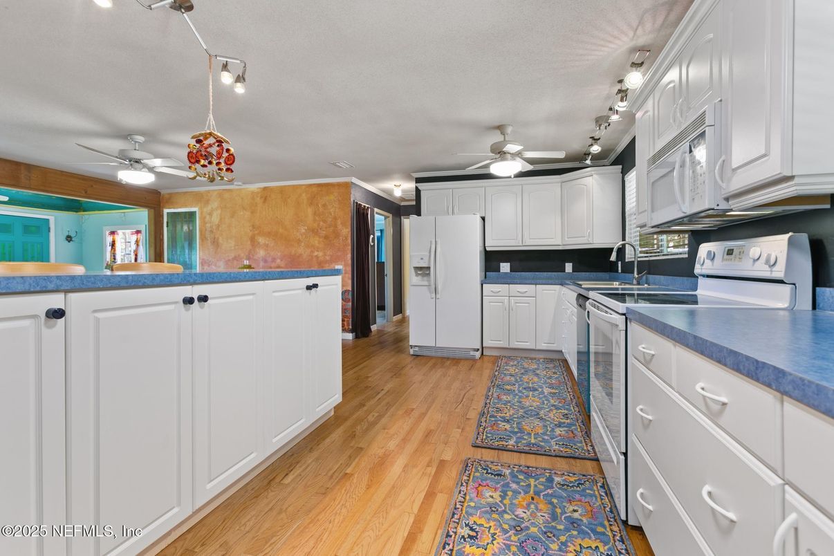 Interior, Kitchen, Wood Texture Flooring