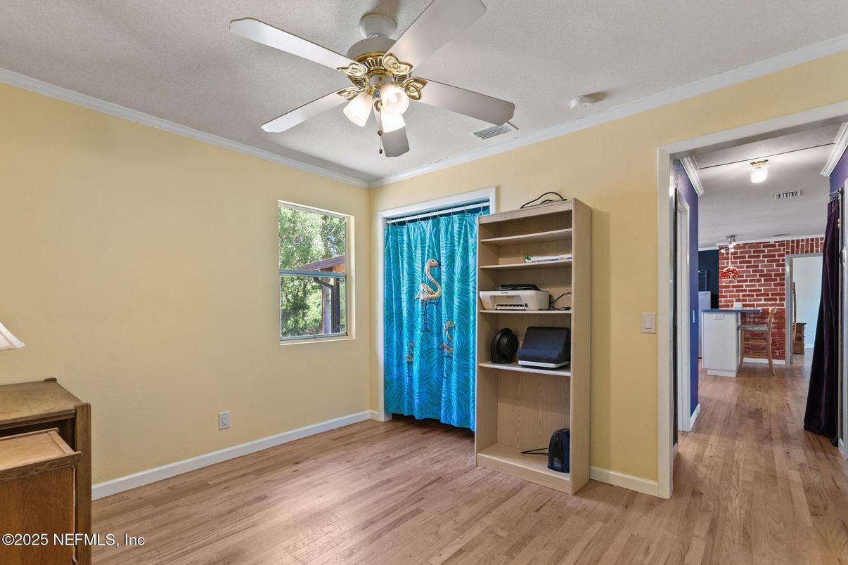 Empty room, Interior, Stone Walls, Wood Texture Flooring
