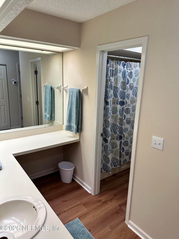 Bathroom, Interior, Wood Texture Flooring