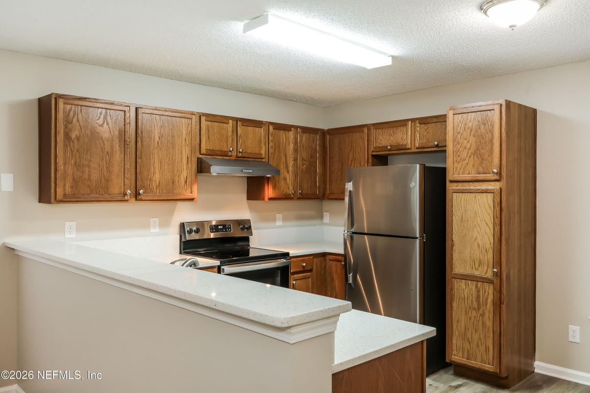 Interior, Kitchen, Wood Texture Flooring
