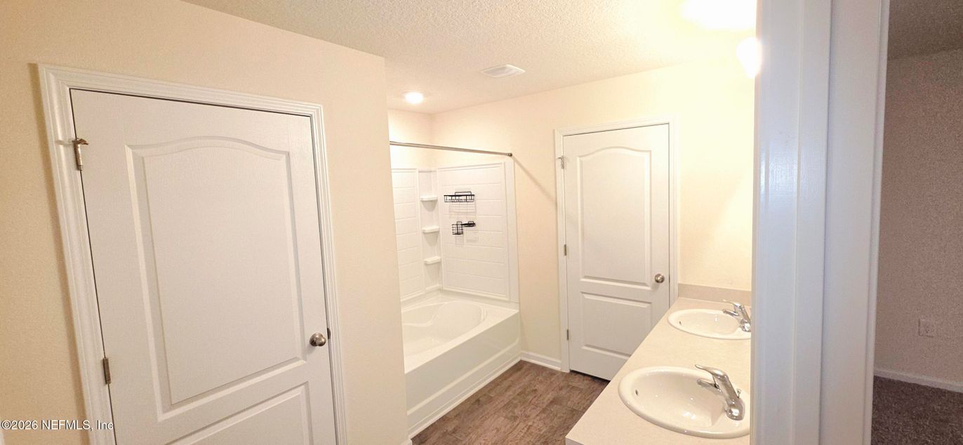 Bathroom, Interior, Wood Texture Flooring