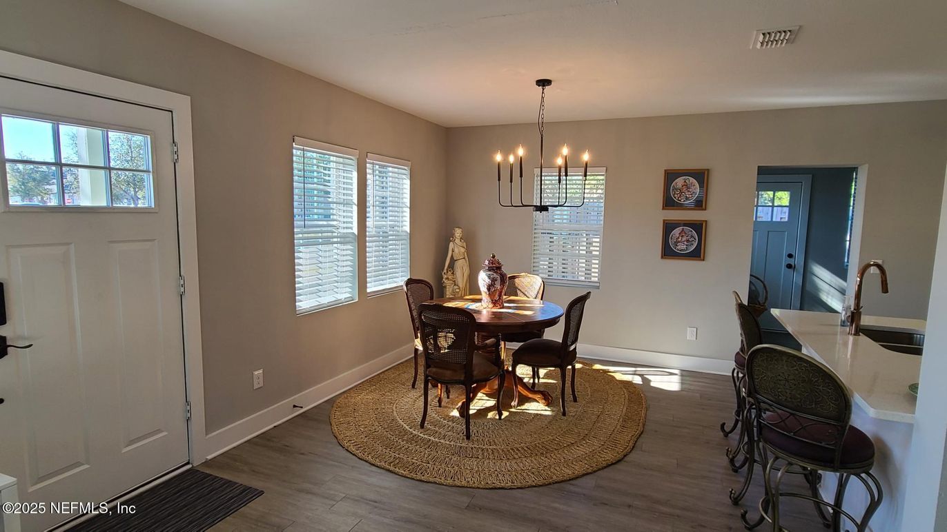 Chandelier, Dining room, Interior, Pendant Lights, Wood Texture Flooring