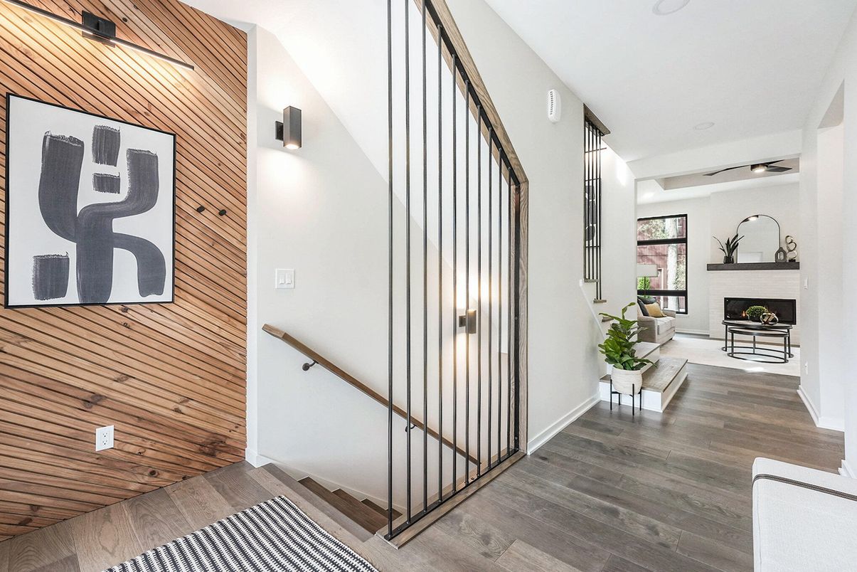 Fireplace, Interior, Wood Texture Flooring, Wooden Walls