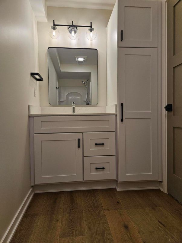 Bathroom, Interior, Wood Texture Flooring