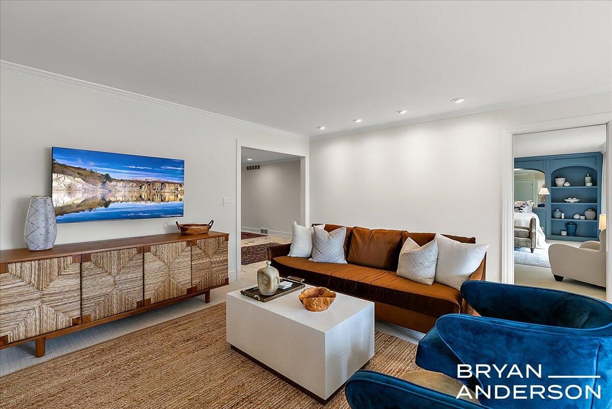 Interior, Living room, Recessed Lighting