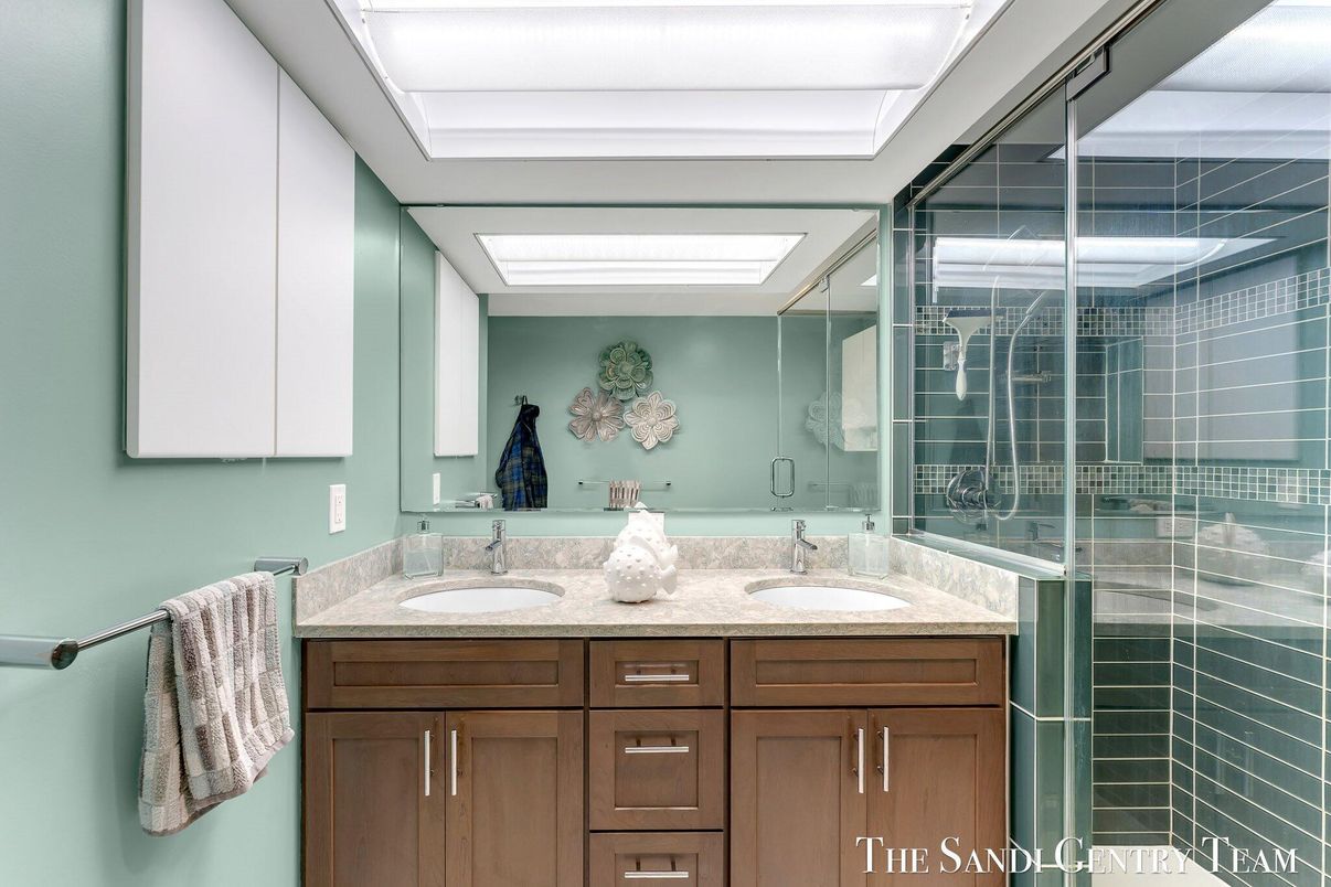 Bathroom, Dual Sink Vanities, Glass Shower, Interior