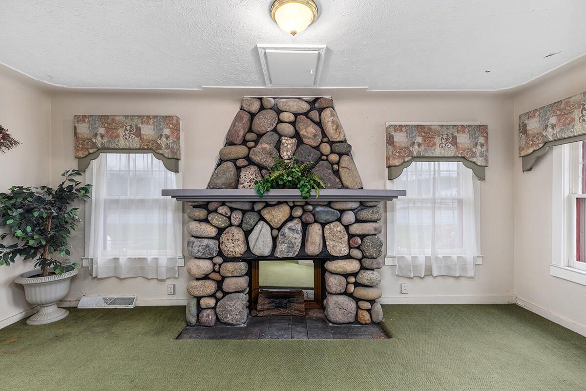 Fireplace, Interior, Stone Walls