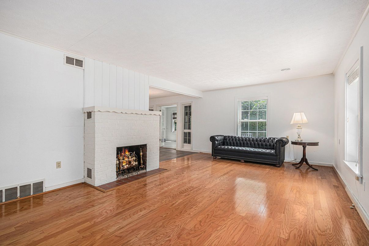 Fireplace, Interior, Wood Texture Flooring