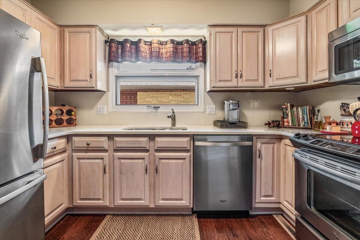 Interior, Kitchen, Wood Texture Flooring