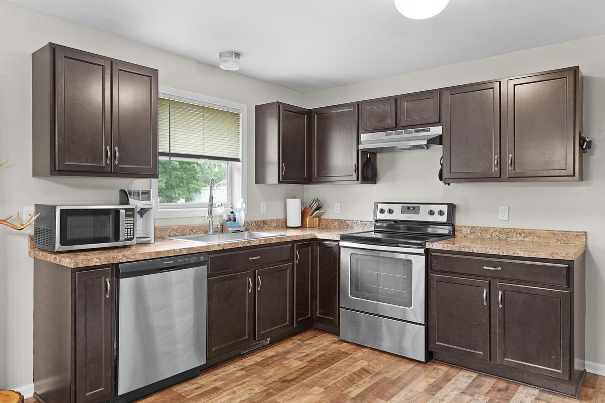 Interior, Kitchen, Wood Texture Flooring