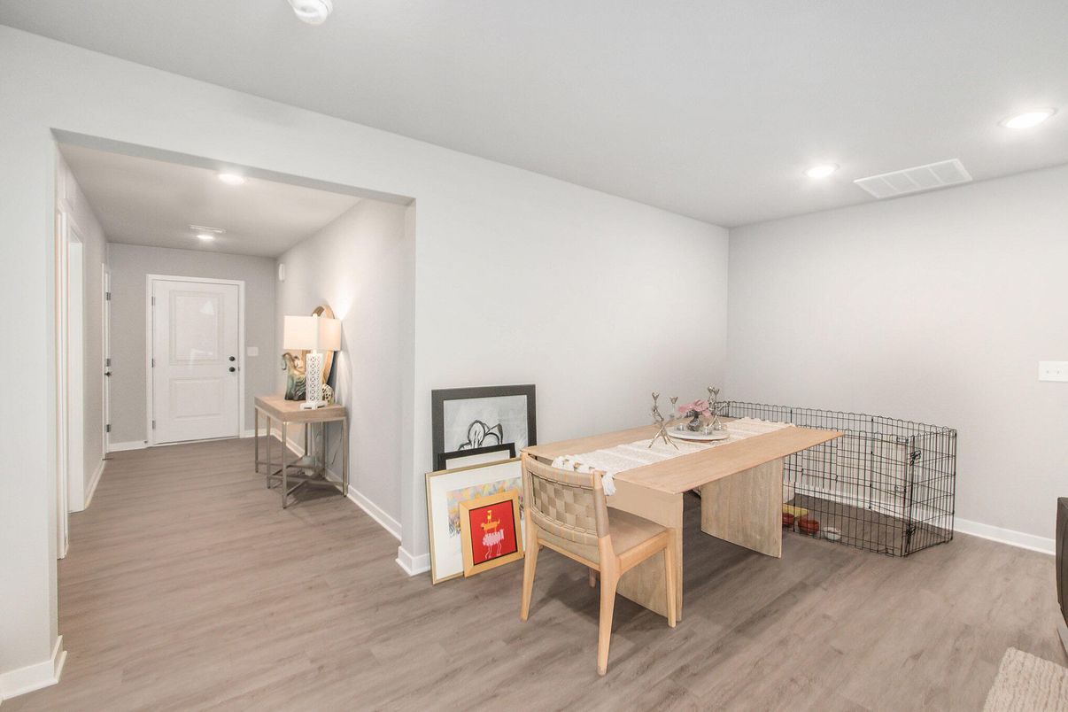 Interior, Recessed Lighting, Wood Texture Flooring