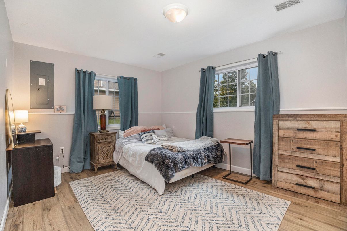 Bedroom, Interior, Wood Texture Flooring