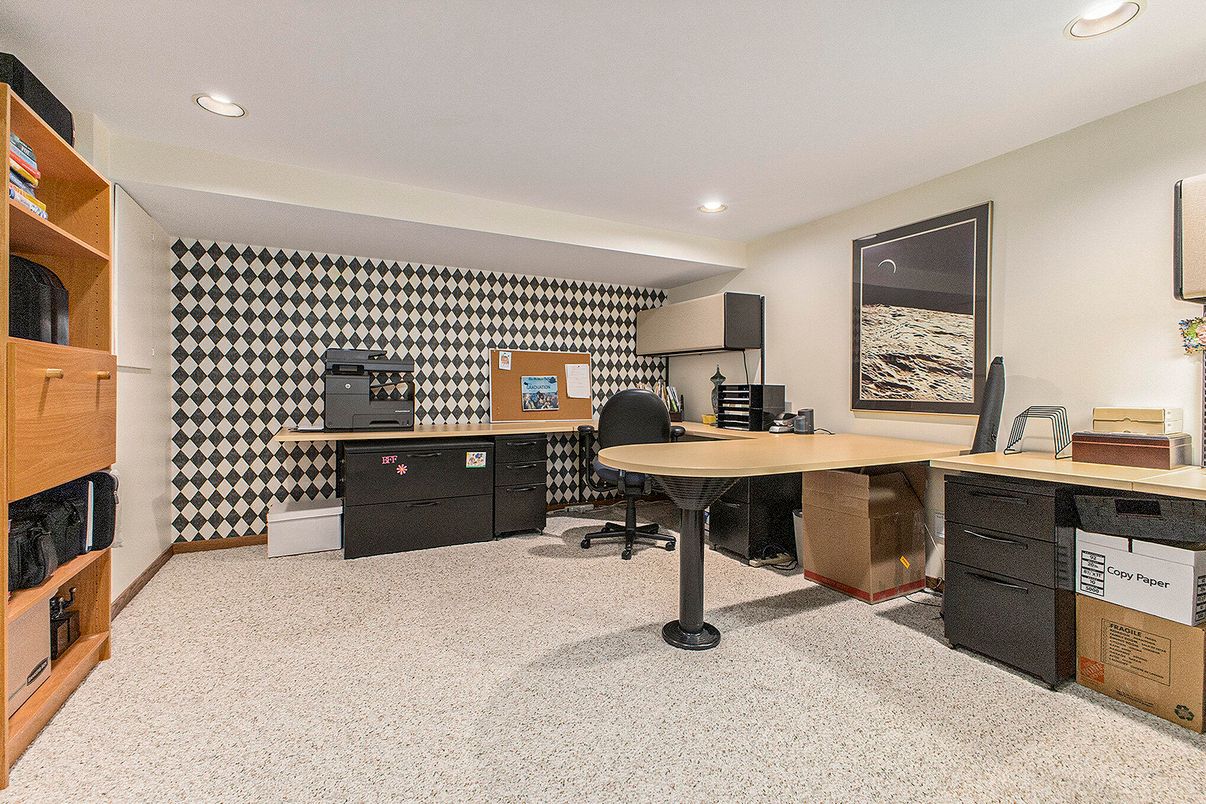 Home Office, Interior, Recessed Lighting